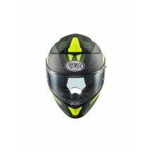 Casco Evoluzione PR — XL, amarillo fluorescente, negro mate